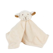 INWARE Schmusetuch Schaf creme mit braunen Ohren 24 cm Plüschschaf Kuscheltuch