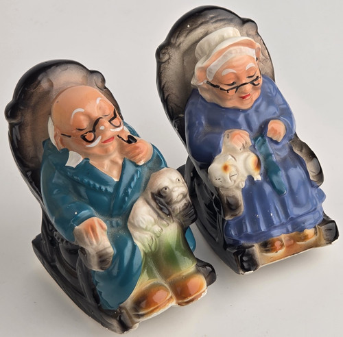 Opa und oma - und, schaukelstuhl