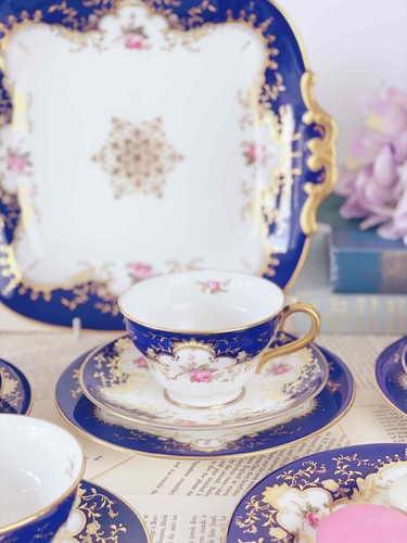 Antikes coalport kobaltblau - antikes,