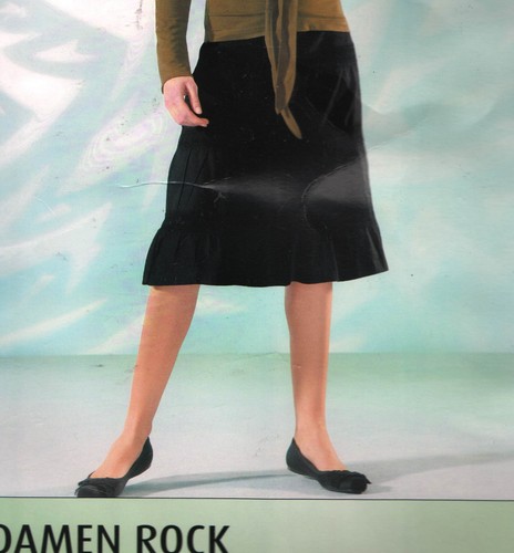 Damen rock knielang schwarz - damen,