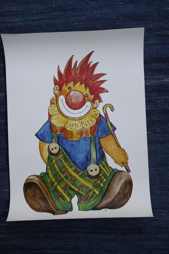Poster plakat lachender clown - plakat,