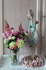 Deko metallfigur blumenfrau - ,