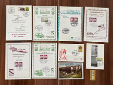 EISENBAHN 9 Erinnerungsblätter / Gedenkblätter / Karten und 1 DB Fahrkarte