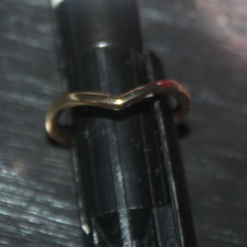 Ring schlicht schmal gebogen/ Modeschmuck Goldfarben 17 mm Adventskalender