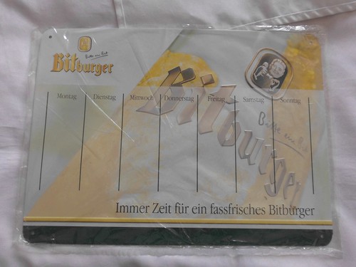 Bitburger blechschild wochen - bitburger,