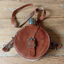 Feldflasche Jagdflasche Lederhülle