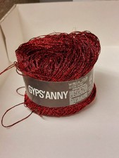 Anny Blatt Wolle Gyps rot Fb. 3529 Beilaufgarn Lurexgarn selten