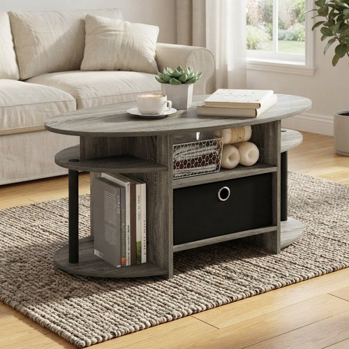 Moderner ovaler couchtisch mit - moderner,