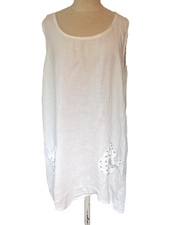 Damen Leinen Tunika Kleid