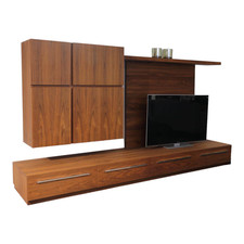 Riva1920 Anbauwand Sipario Nussbaum Hängeelement und Wandpaneel