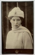 orig. CDV Foto Fotografie Bild Kind alt Mode um 1900 Baden-Baden Mütze