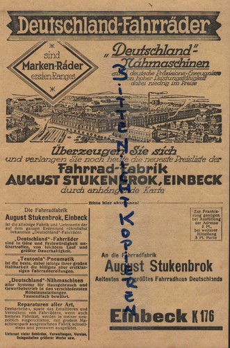 Einbeck prospekt 1900 august - prospekt,