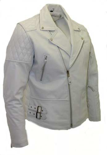 Herren weiß biker - weiß, echtes