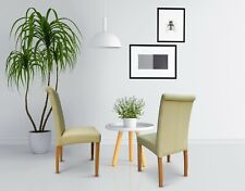 Creme Echtleder Stühle