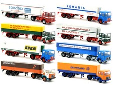 Brekina - MAN ROMAN F 7 Koffer Pritsche Plane Sattelzug -  LKW 1:87 H0