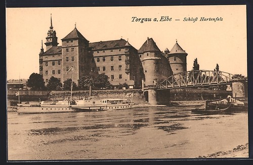 Ansichtskarte torgau elbe - torgau, a.