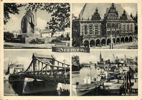 Bremen ansichtskarte - bremen,