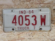 NUMMERNSCHILD USA INDIANA 1984