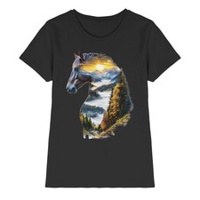 Pferd Kunst Shirt Damen mit