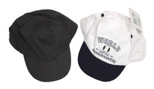 NEU H&M 2x Sommer-Mütze Schirmmütze Kappe Cap Junge Gr. 68 graubraun weiß-blau