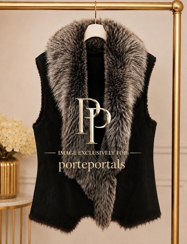 Furry pelzweste wildleder 38 - pelzweste,