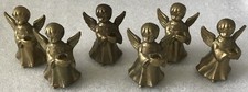 Vintage – 6er-Set Engel Kerzenhalter aus Messing – Höhe: 60 mm – Vintage