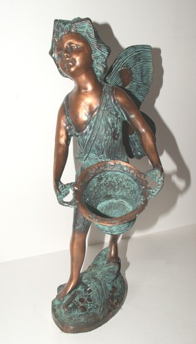 Alte engel bronze statue - bronze,