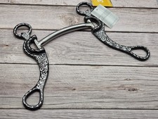 Show Westerngebiss, Snaffle Bit with Shanks, mit Gravur, 13,5 cm, neu