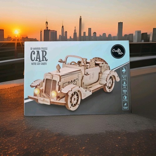 Holzpuzzle oldtimer mit - 3d,