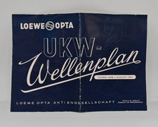 Vintage UKW-Wellenplan von Loewe Opta (Stand 1. August 1954)