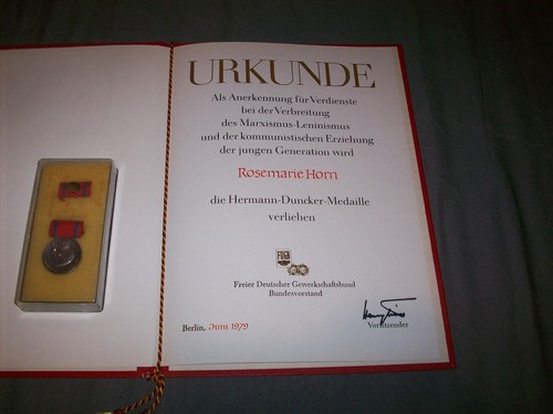 Hermann dunker medaille fdgb - hermann,