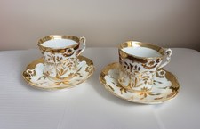 Antikes Porzellan Kaffeeservice, C. T. Altwasser Silesia, Goldene Hochzeit