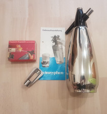 Heimsyphon Sodaflasche Soda Syphon Metall mit Zubehör  Vintage 70er Jahre