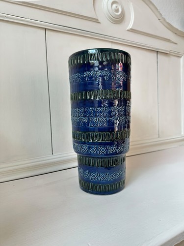 Keramikvase blau vintage - 30, cm