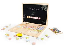 Laptop aus Holz Magnettafel