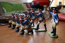 Elastolin Figuren – Preußische Infanterie | 8 handbemalte Soldaten | Kunststoff