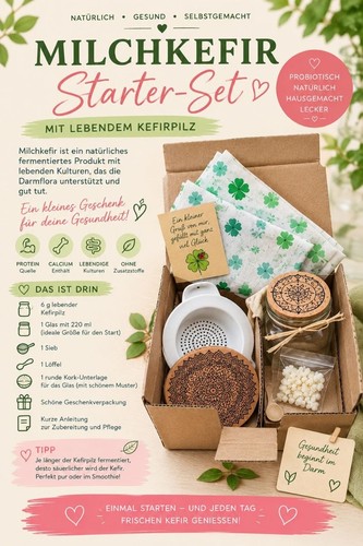 Milchkefir starter set - starter-set, mit