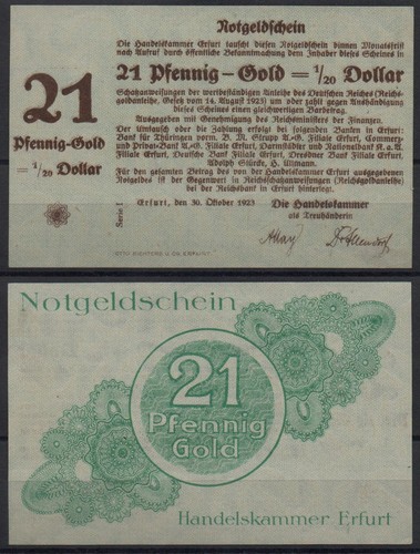 31009 gold notgeld - [31009], erfurt