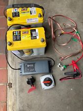 2 Wohnwagen Optima Batterien je. 38 Ah inkl.Ladegerät Truma BC10