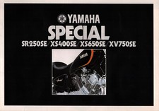Prospekt Yamaha Motorrad SR 250 SE + XS 400 SE + XS 650 SE + XV 750 SE Special