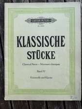 Klassische Stücke für Violoncello und Klavier Edition Peters Nr. 1418d