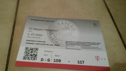Mint sammler ticket bayern - ticket,