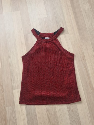 Rotes glitzertop s - rotes,