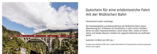 Gutschein rhätische bahn - rhätische,
