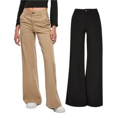 Urban Classics Ladies - High Waist Wide-Leg Chino Hose