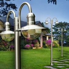 Edelstahl Kandelaber Wege Lampen Garten Aussen Steh Leuchte Laterne Terrasse