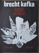 Poster Plakat - Brecht Kafka - Literatur Kunst Poesie Siebdruck Ingolstadt 1967