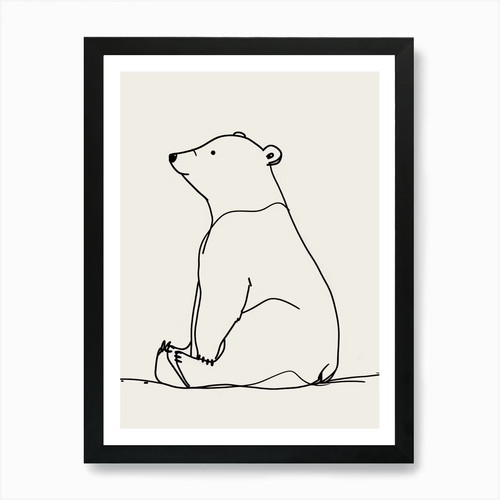 Eisbär minimalist line - minimalist,