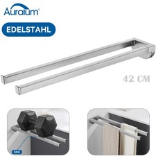 2-armig Edelstahl Handtuchstange Doppel Handtuchhalter Handtuchreling Edelstahl