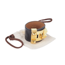HERMÈS Collier de Chien Armband Boxcalf Leder Luxus Designer Gr. M  OP: 1320 €